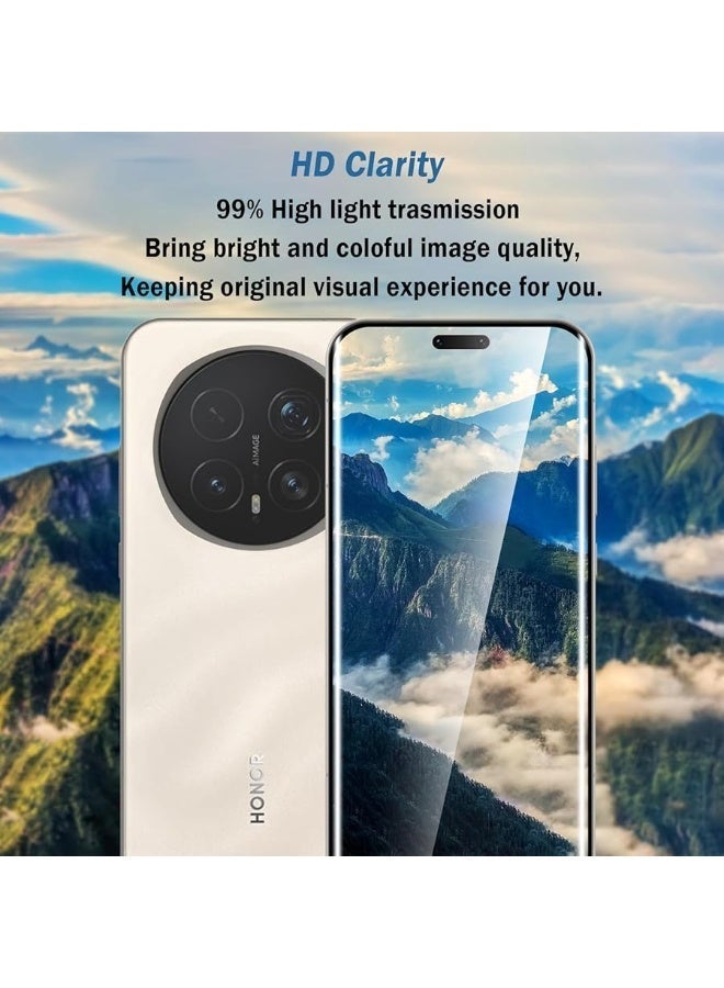 Muzz Honor Magic8 Pro Screen Protector, 3D Full Coverage 9H Tempered Glass Film, HD Clear Scratch Resistant, Bubble-Free For Honor Magic 8 Pro Screen Protector - Image 3